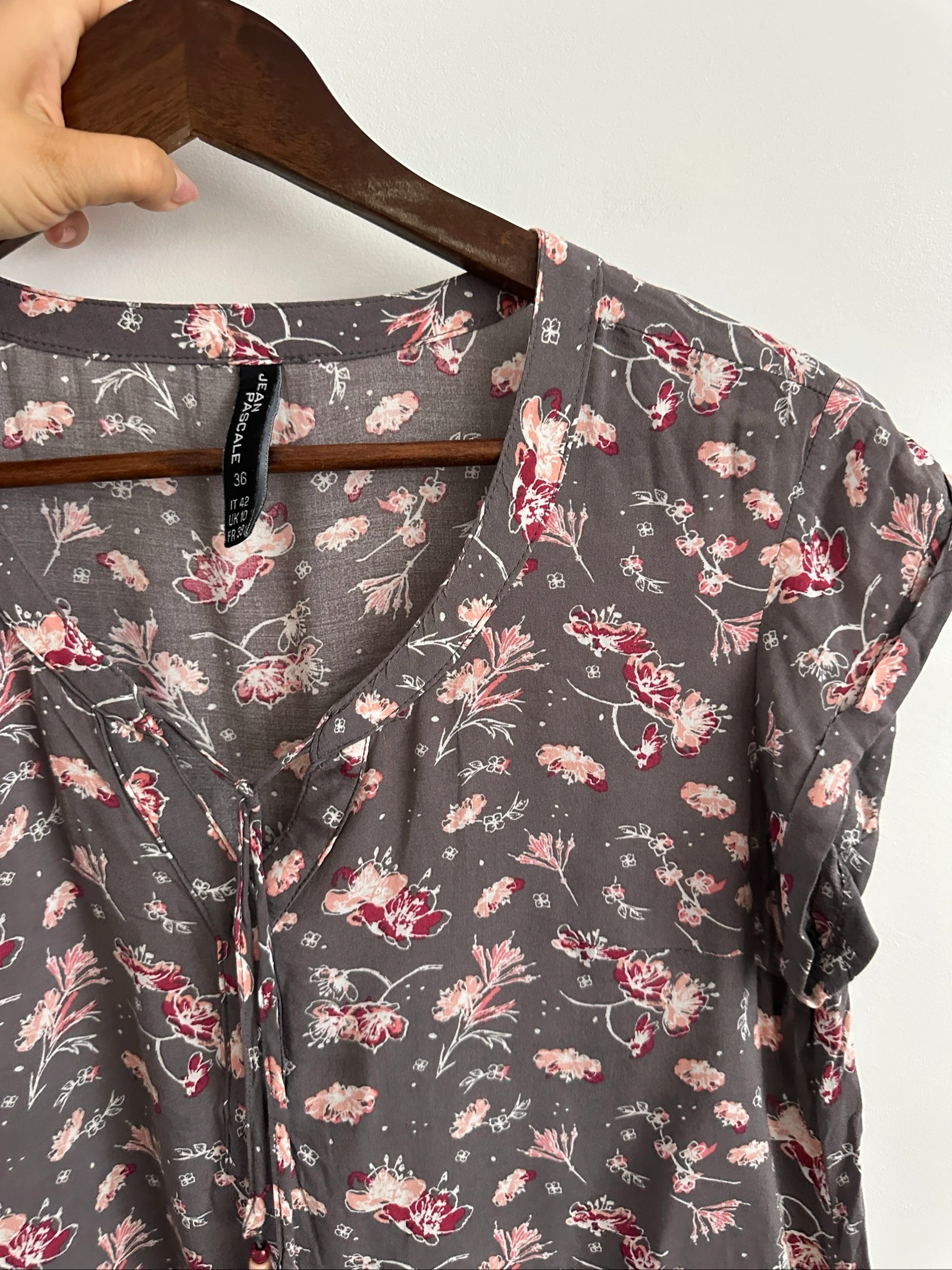 Blusa fluida floral de viscosa Jean Pascale M 38 (Boho) – photo 3